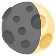 Emoji 🌒 Luna Crescente su Facebook 2.1.