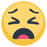 Emoji 😩 Faccina Esausta su Facebook 2.1.