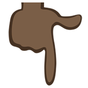 Emoji 👇🏿 Indice Abbassato: Carnagione Scura su Facebook 2.1.