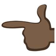 👈🏿 Emoji Dorso Da Mão Com Dedo Indicador Apontando Para A Esquerda: Pele Escura na Facebook 2.1.