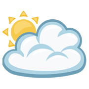 🌥️ Emoji Sol Detrás De Una Nube Grande en Facebook 2.1.