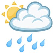 🌦️ Emoji Sol Detrás De Una Nube Con Lluvia en Facebook 2.1.