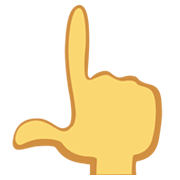 👆 Emoji nach oben weisender Zeigefinger von hinten Facebook 2.1.