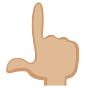 👆🏼 Emoji nach oben weisender Zeigefinger von hinten: mittelhelle Hautfarbe Facebook 2.1.