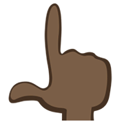 👆🏿 Emoji Dorso Da Mão Com Dedo Indicador Apontando Para Cima: Pele Escura na Facebook 2.1.