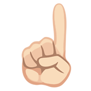 Emoji ☝🏻 Indice Verso L’alto: Carnagione Chiara su Facebook 2.1.