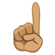 ☝🏽 Emoji Dedo índice Hacia Arriba: Tono De Piel Medio en Facebook 2.1.