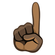 ☝🏿 Emoji Dedo índice Hacia Arriba: Tono De Piel Oscuro en Facebook 2.1.