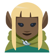 🧝🏿‍♀️ Emoji Elfe: dunkle Hautfarbe Facebook 2.1.
