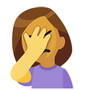 🤦‍♀️ Emoji sich an den Kopf fassende Frau Facebook 2.1.