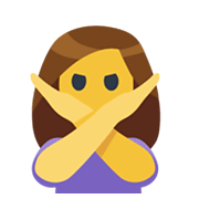 🙅‍♀️ Emoji Mujer Haciendo El Gesto De «no» en Facebook 2.1.