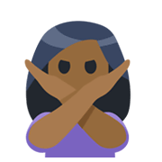 Emoji 🙅🏾‍♀️ Donna Con Gesto Di Rifiuto: Carnagione Abbastanza Scura su Facebook 2.1.