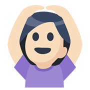 🙆🏻‍♀️ Emoji Mujer Haciendo El Gesto De «de Acuerdo»: Tono De Piel Claro en Facebook 2.1.
