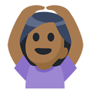 Emoji 🙆🏾‍♀️ Donna Con Gesto OK: Carnagione Abbastanza Scura su Facebook 2.1.