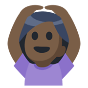 🙆🏿‍♀️ Emoji Mujer Haciendo El Gesto De «de Acuerdo»: Tono De Piel Oscuro en Facebook 2.1.