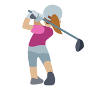 🏌🏼‍♀️ Emoji Mujer Jugando Al Golf: Tono De Piel Claro Medio en Facebook 2.1.