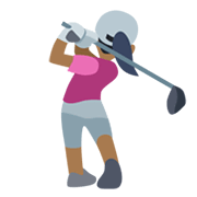 🏌🏾‍♀️ Emoji Mujer Jugando Al Golf: Tono De Piel Oscuro Medio en Facebook 2.1.