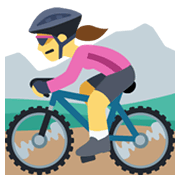 Emoji 🚵‍♀️ Ciclista Donna Di Mountain Bike su Facebook 2.1.