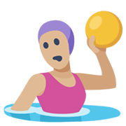 🤽🏼‍♀️ Emoji Mujer Jugando Al Waterpolo: Tono De Piel Claro Medio en Facebook 2.1.