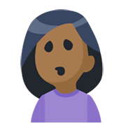 Emoji 🙎🏾‍♀️ Donna Imbronciata: Carnagione Abbastanza Scura su Facebook 2.1.