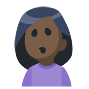 🙎🏿‍♀️ Emoji schmollende Frau: dunkle Hautfarbe Facebook 2.1.