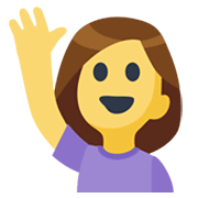 Emoji 🙋‍♀️ Donna Con Mano Alzata su Facebook 2.1.