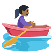 Emoji 🚣🏾‍♀️ Donna In Barca A Remi: Carnagione Abbastanza Scura su Facebook 2.1.