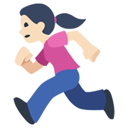 🏃🏻‍♀️ Emoji Mujer Corriendo: Tono De Piel Claro en Facebook 2.1.