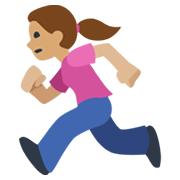 🏃🏽‍♀️ Emoji Mujer Corriendo: Tono De Piel Medio en Facebook 2.1.