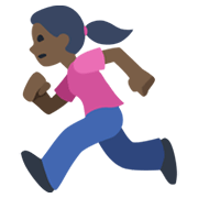 🏃🏿‍♀️ Emoji Mujer Corriendo: Tono De Piel Oscuro en Facebook 2.1.