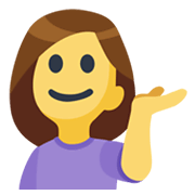 Emoji 💁‍♀️ Donna Con Suggerimento su Facebook 2.1.