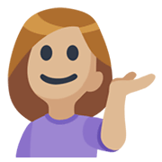💁🏼‍♀️ Emoji Empleada De Mostrador De Información: Tono De Piel Claro Medio en Facebook 2.1.