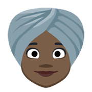 Emoji 👳🏿‍♀️ Donna Con Turbante: Carnagione Scura su Facebook 2.1.
