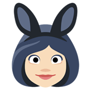 👯🏻 Emoji Personas Con Orejas De Conejo: Tono De Piel Claro en Facebook 2.1.
