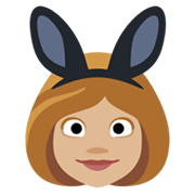 👯🏼 Emoji Personas Con Orejas De Conejo: Tono De Piel Claro Medio en Facebook 2.1.