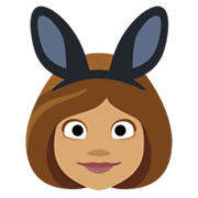 👯🏽 Emoji Personas Con Orejas De Conejo: Tono De Piel Medio en Facebook 2.1.