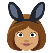 Emoji 👯🏽‍♀️ Donne Con Orecchie Da Coniglio, Carnagione Olivastra su Facebook 2.1.