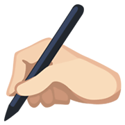 ✍🏻 Emoji Escrevendo à Mão: Pele Clara na Facebook 2.1.