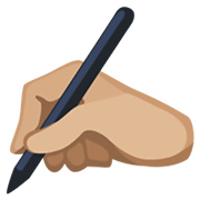 ✍🏼 Emoji Escrevendo à Mão: Pele Morena Clara na Facebook 2.1.