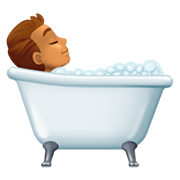 🛀🏽 Emoji badende Person: mittlere Hautfarbe Facebook 3.0.