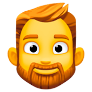 Emoji 🧔 Uomo Con La Barba su Facebook 3.0.