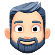 Emoji 🧔🏻 Uomo Con La Barba: Carnagione Chiara su Facebook 3.0.