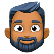 Emoji 🧔🏾 Uomo Con La Barba: Carnagione Abbastanza Scura su Facebook 3.0.