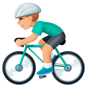 🚴🏼 Emoji Persona En Bicicleta: Tono De Piel Claro Medio en Facebook 3.0.