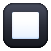 Emoji 🔲 Tasto Quadrato Bianco Con Bordo Nero su Facebook 3.0.