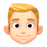 👱🏻‍♂️ Emoji Mann: helle Hautfarbe, blond Facebook 3.0.