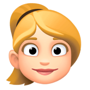 👱🏻‍♀️ Emoji Frau: helle Hautfarbe, blond Facebook 3.0.