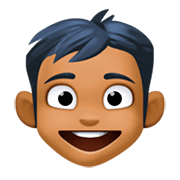 Emoji 👦🏾 Bambino: Carnagione Abbastanza Scura su Facebook 3.0.