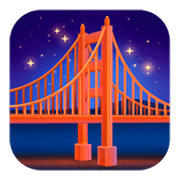 🌉 Emoji Brücke vor Nachthimmel Facebook 3.0.