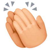 👏🏼 Emoji klatschende Hände: mittelhelle Hautfarbe Facebook 3.0.